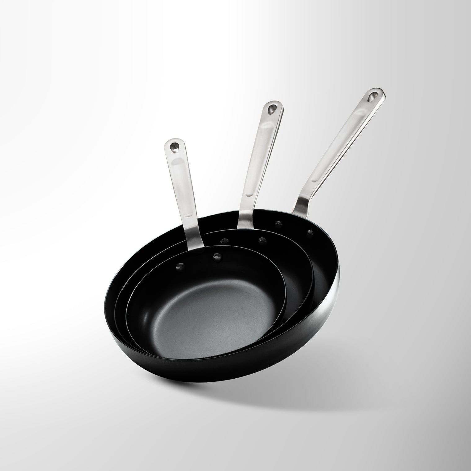 H Cookware 탄소강 프라이팬 3PCS 세트