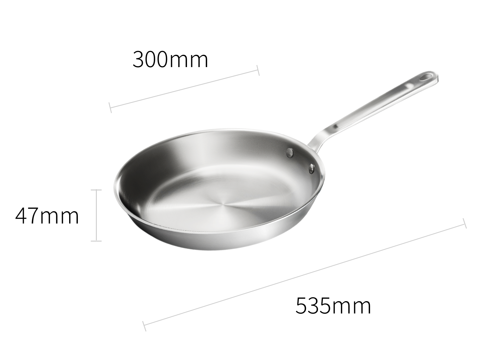 Stainless Clad Frying Pan 3-Piece Set